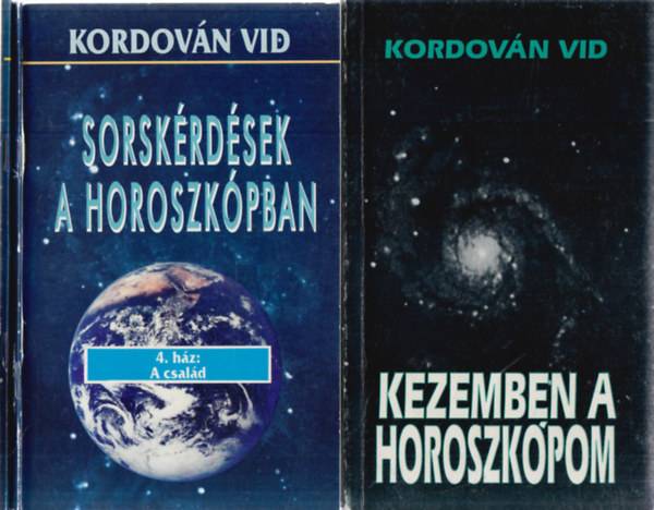 4 db. asztrolgia knyv (Kezemben a horoszkpom + Sorskrdsek a horoszkpban - 2.hz: a pnz + 3.hz: Tuds s tanuls + 4.hz: A csald)