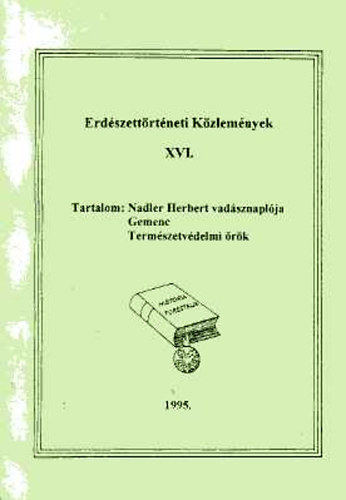 Erdszettrtneti kzlemnyek XVI.