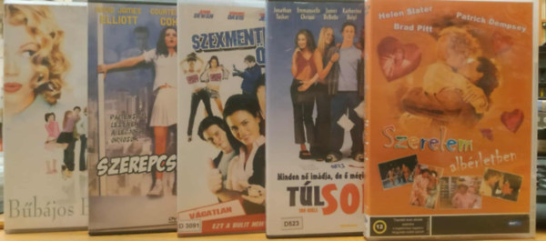 5 db romantikus film: Szerelem alb�rletben; T�l sok n�; Szexmentes �vezet; Szerepcserebere; B�b�jos b�szkes�g (5 DVD)