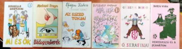 Giuseppe Berto, Richard Gordon, Efrjim Kishon, Michael Frayn, Brunella Gasperini Boris Vian (Kishont Ferenc) - 6 db."Vidm knyvek":,Mi s k,Bdogemberek,Az eszed tokja,Mibl lesz az orvosdoktor,,Serafina,Venyigesz s a Plankton