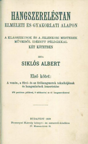 Hangszerelstan elmleti s gyakorlati alapon I.
