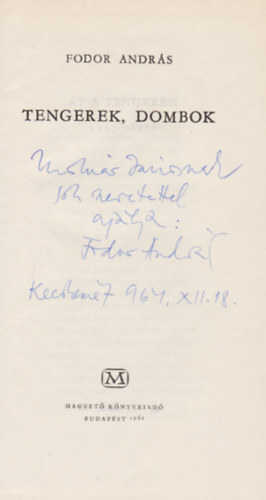 Tengerek, dombok. (Dedik�lt!)