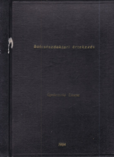 Gyebrószki Emese - A gyógyszerészet és az egészségügy története a két világháború között Magyarországon és Szegeden (Doktori értekezés)