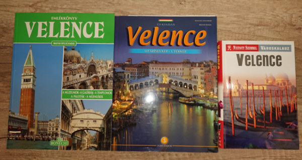 3 tiknyv Velencbe kszlknek: Velence - Nyitott szemmel, Velence emlkknyv, Velence 115 sznes kp - 1 trkp