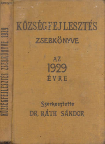 K�zs�gfejleszt�s zsebk�nyve az 1929. �vre