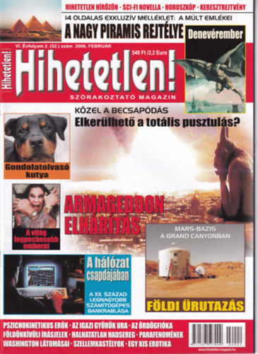 Hihetetlen! magazin - VI. vfolyam 2. (52.) szm, 2006. februr