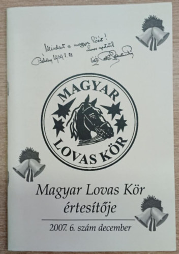 Magyar Lovas Kr rtestje 2007. 6. szm december