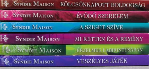 6 db Syndie Mason regny: / Klcsnkapott boldogsg / vd szerelem / A sziget szve / Mi ketten s a remny / rzelmek labirintusban / Veszlyes jtk /