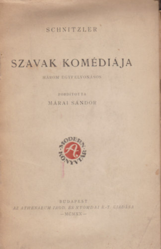 Szavak komdija (Mrai ford.)