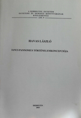 Ianus Pannonius trtnelemkoncepcija - Klnlenyomat