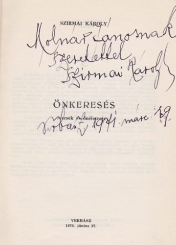 �nkeres�s ( versek- �n�letrajz)  -dedik�lt