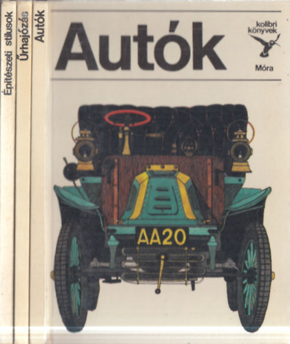 3 db Kolibri K�nyvek sorozat: Aut�k + �rhaj�z�s + �p�t�szeti st�lusok