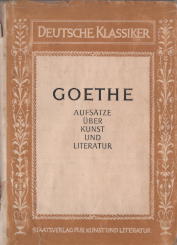 Goethe (Afs�tze �ber kunst und literatur)
