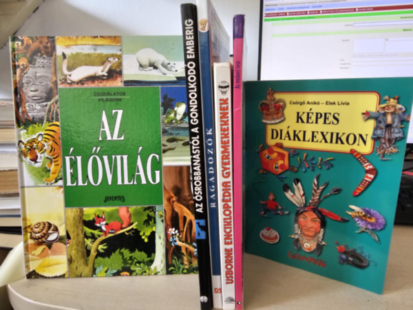 6db ismeretterjeszt ktet, KNYVMENT AJNLAT: Az lvilg+ Az srobbanstl a gondolkod emberig+ Ragadozk+ Az emberi test+ Usborne enciklopdia gyerekeknek+ Csodaorszg- Kpes diklexikon