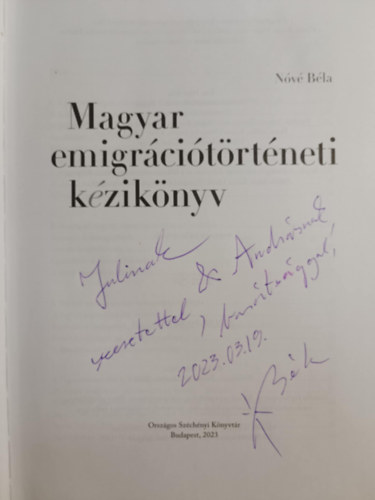 Magyar emigrcitrtneti kziknyv