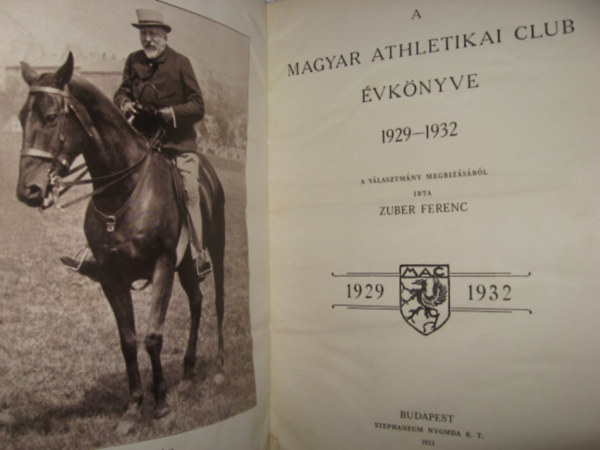 A Magyar Athletikai Club vknyve 1929-1932