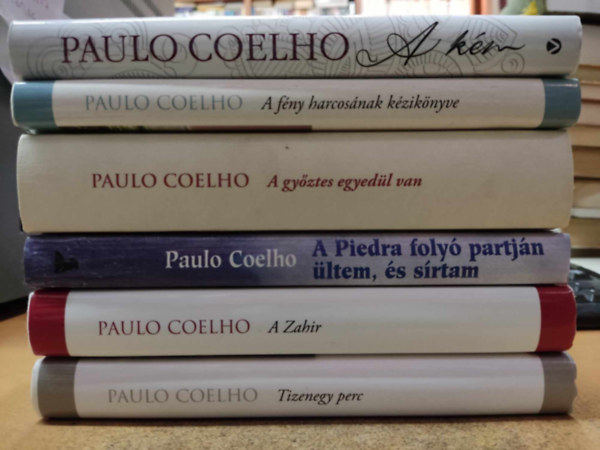 6 db Coelho: A fny harcosnak kziknyve; A gyztes egyedl van; A km; A Piedra foly partjn ltem, s srtam; A Zahir; Tizenegy perc