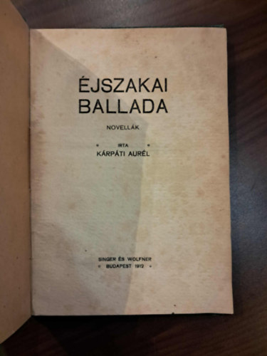 K�rp�ti Aur�l - �jszakai ballada