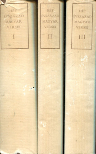 H�t �vsz�zad magyar versei I-III.