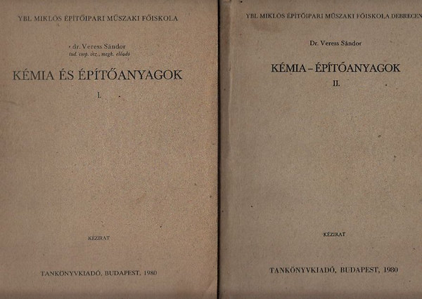 Kmia s ptanyagok I-II.