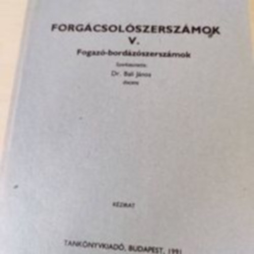 Forgcsolszerszmok V.