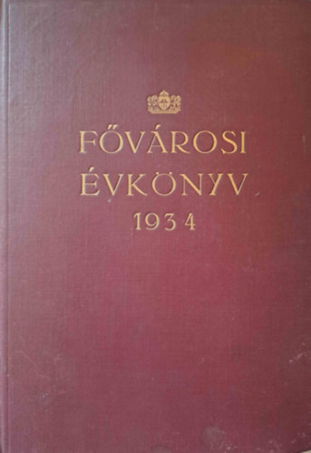 Fvrosi vknyv 1934-Budapest szkesfvros hiv. cmtrval