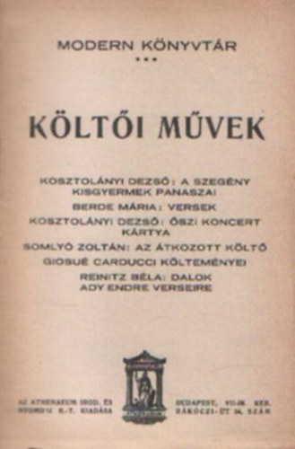 Klti mvek I. (Modern Knyvtr)