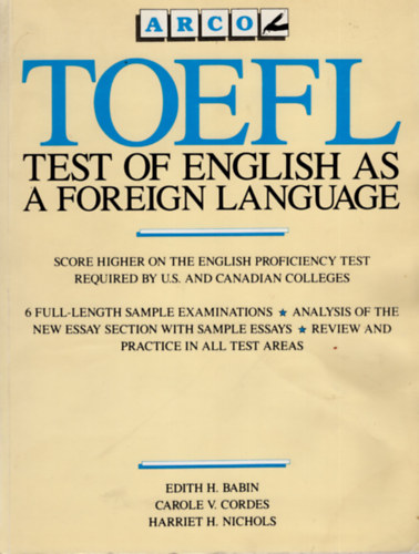 TOEFL test of english as a foreign language