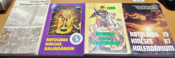4 db Kalendrium: Katolikus kincses kalendrium 1987, 1995, 2000, + A Katolikus Magyarok Vasrnapjnak vknyve 1990