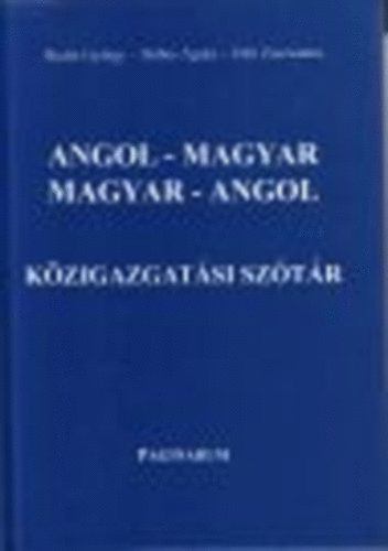 Angol-magyar, magyar-angol kzigazgatsi sztr