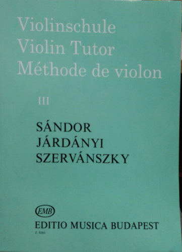 Violinschule III. - Violin Tutor - Mthode de violon