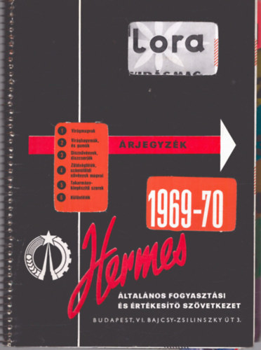 Hermes rjegyzk katalgus 1969-70