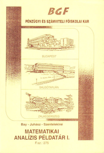 Matematikai analzis pldatr I.