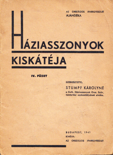 Hziasszonyok kisktja IV. fzet