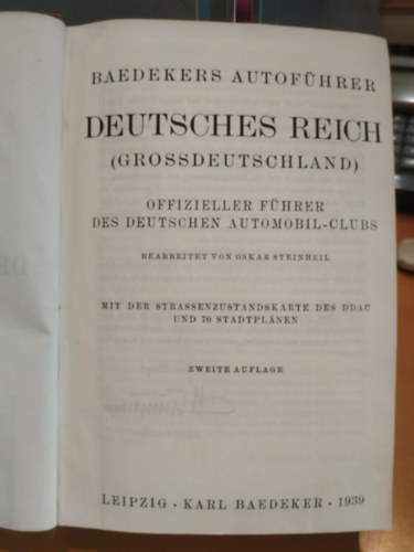Oskar Steinheil - Baedekers Autofhrer: Deutches Reich (Grossdeutschland)