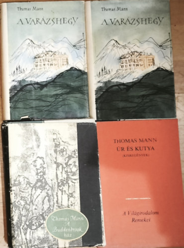 3db Thomas Mann m� 4 k�tetben - A var�zshegy I-II., �r �s kutya-Kisreg�nyek, A Buddenbrook h�z