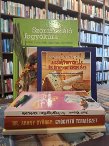 Schwester Hodi Masafret, Dr. Arany Gy�rgy, Papp Rita Janette Rainwater - dr. T�th K�roly S�ndor - Bordi Edit - 5 k�tet az eg�szs�ges �letm�dr�l, K�NYVMENT� AJ�NLAT: Az �ngy�gy�t�s m�v�szete, Eg�szs�g a j�v�ben-Reflexol�gia-L�b- �s testmassz�zs, Gy�gy�t� term�szet, A csontritkul�s �s �trendi kezel�se, Sz�rakoztat� fogy�k�ra