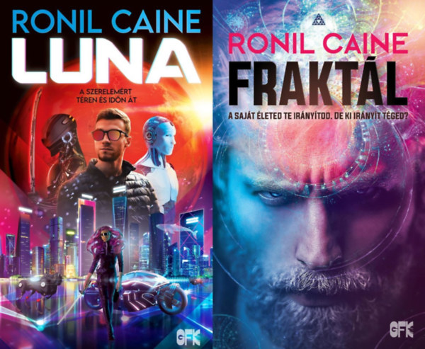 2 db Ronil Caine sci-fi reg�ny : Frakt�l + Luna - A szerelem�rt t�ren �s id�n �t