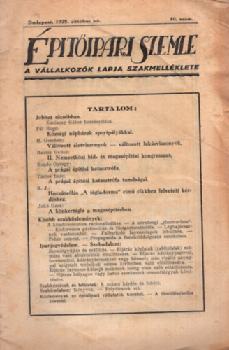 ptipari Szemle 1928. oktber h 10. szm
