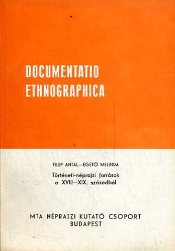 Filep Antal; get Melinda - Documentatio ethnographica 13.