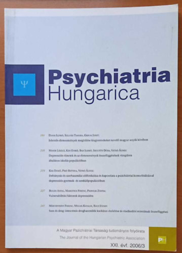 Degrell Istv�n szerk. - Psychiatria Hungarica XXI. �vf. 2006/3
