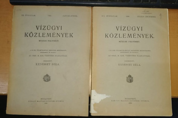 Vzgyi kzlemnyek XII. vfolyam 1930. (jan-jn, jl-dec.)(2 kiadvny)