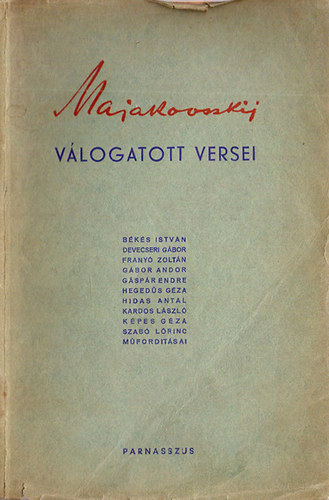 majakovszkij v�logatott versei