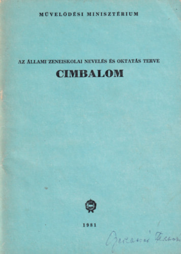 Cimbalom (az llami zeneiskolai nevels s oktats terve)