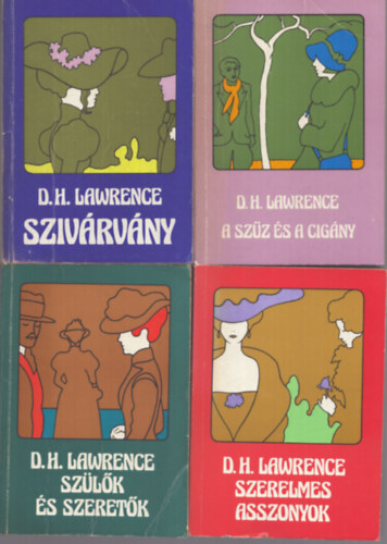 4 db D. H. Lawrence k�nyv: A sz�z �s a cig�ny - Szerelmes asszonyok - Sziv�rv�ny - Sz�l�k �s szeret�k