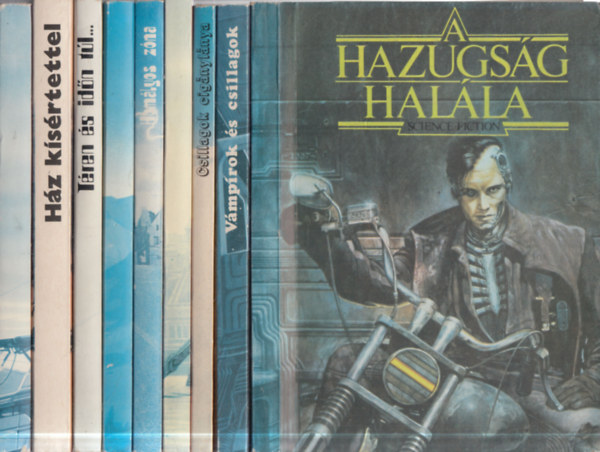 9 db. sci-fi (A hazugság halála + Vámpírok és csillagok + Csillagok cigánylánya + Budapest nem felel + Homályos zóna + A fekete sugár + Téren és időn túl + Ház kísértettel + A rádiumkirály)