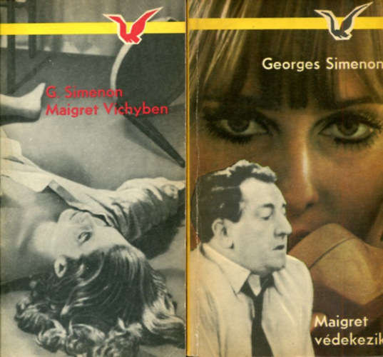 2 db Georges Simenon k�tet: Maigret v�dekezik - Maigret Vichyben