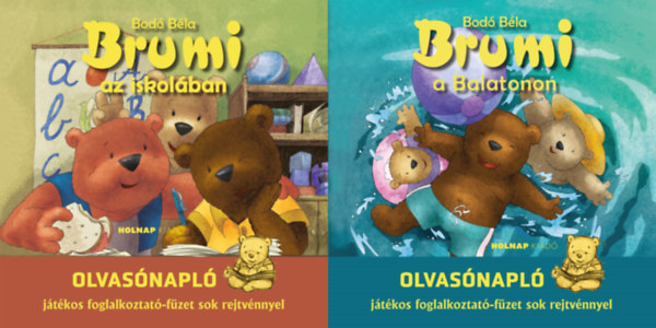 2 db Brumi olvasnapl: Brumi a Balatonon - Olvasnapl + Brumi az iskolban - Olvasnapl