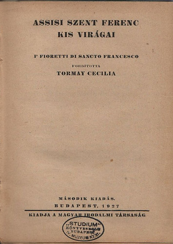 Assisi Szent Ferenc kis virgai