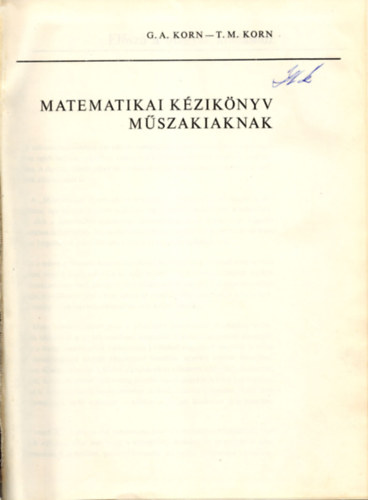 Matematikai kziknyv mszakiaknak